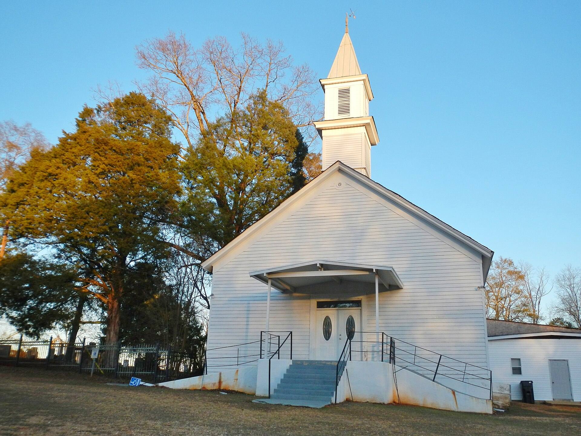 The 1880 First Missionary Baptist Church in the Lowndesboro Historic District.